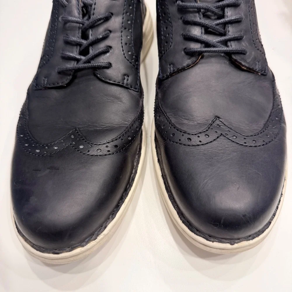 Born Mens Navy Leather Wingtip Oxford Dress Sneakers BM0014034 Blue 10.5 M